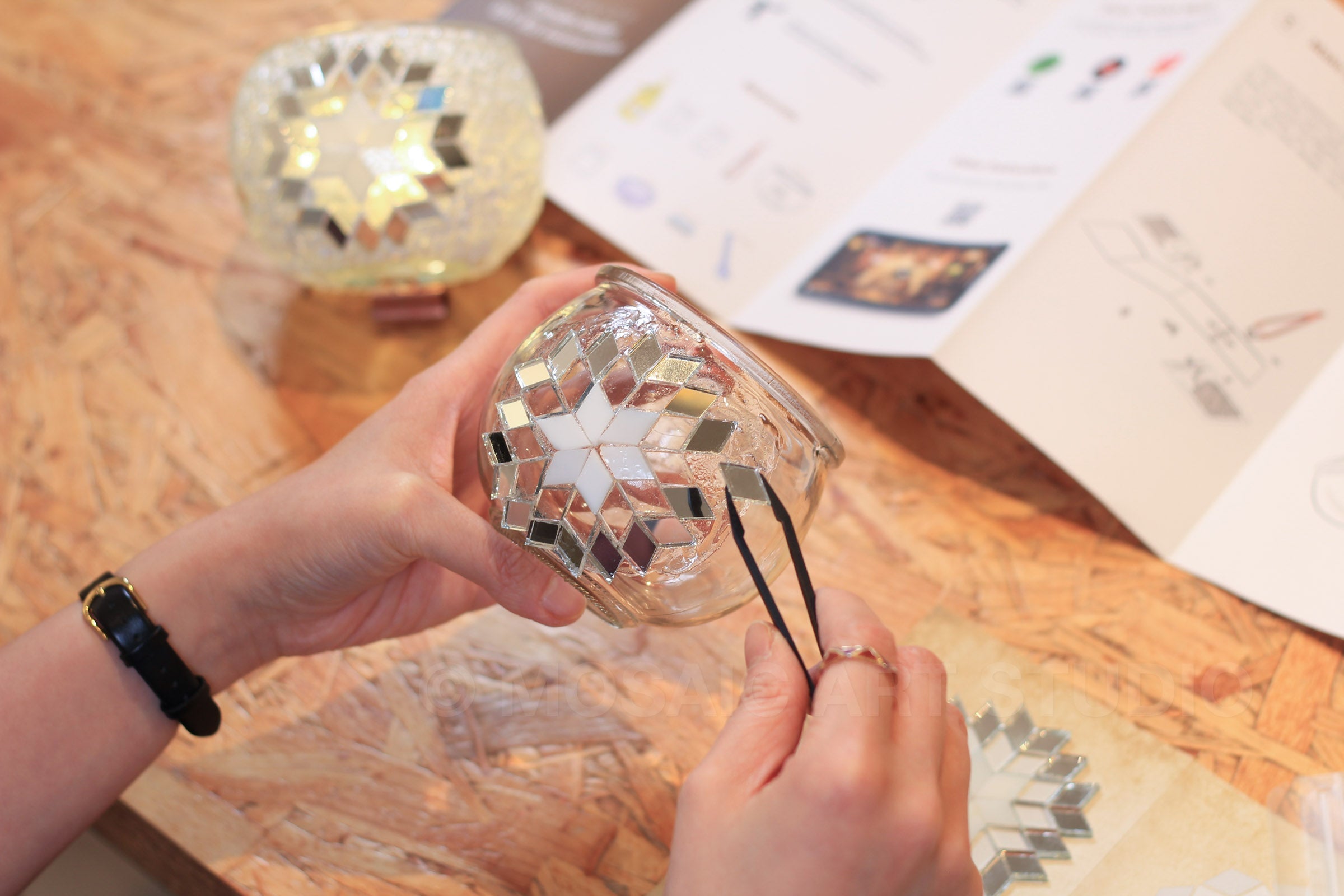 Mosaic Candle Holder DIY Home Kit 