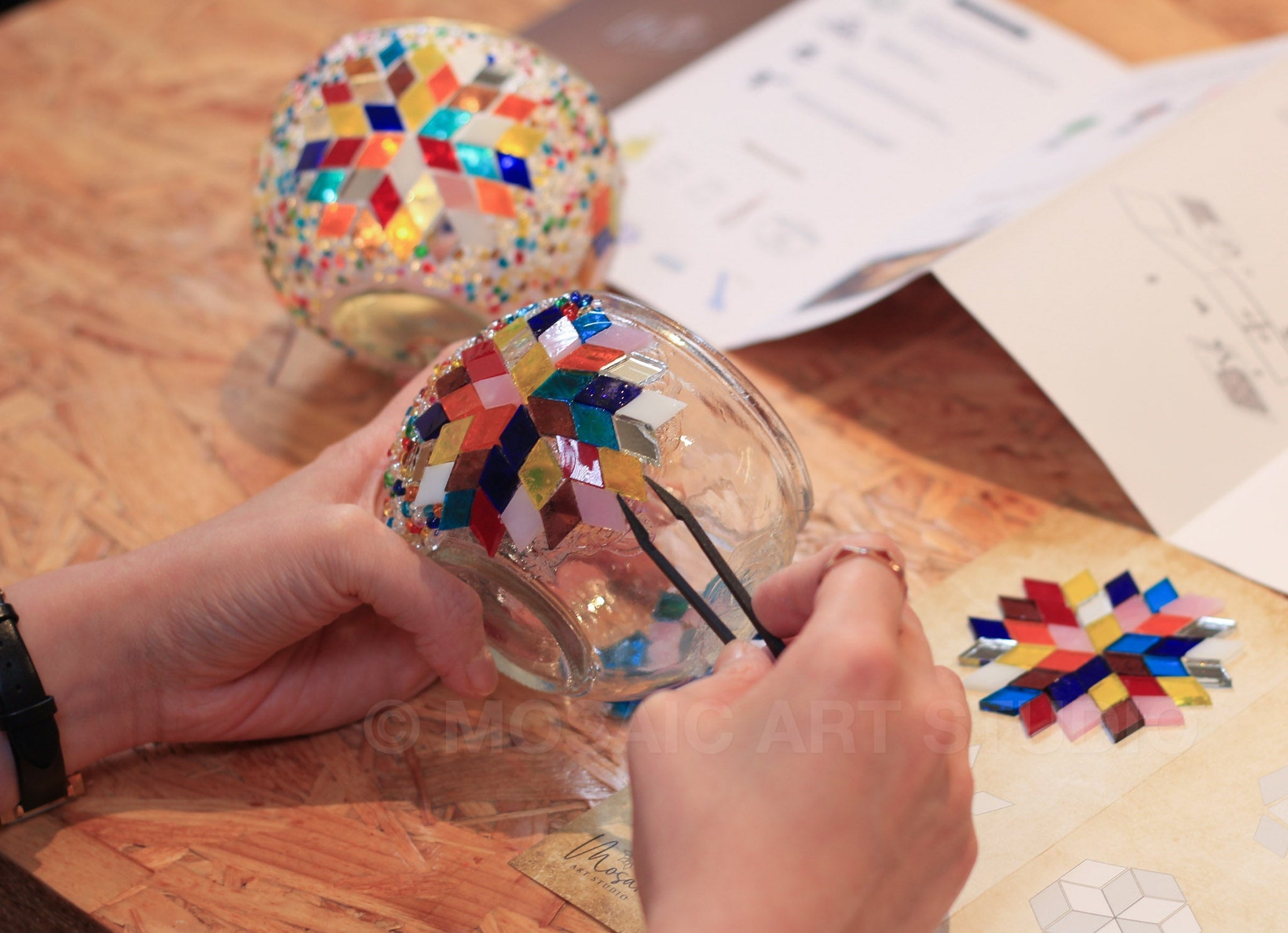 Mosaic Candle Holder DIY Home Kit 