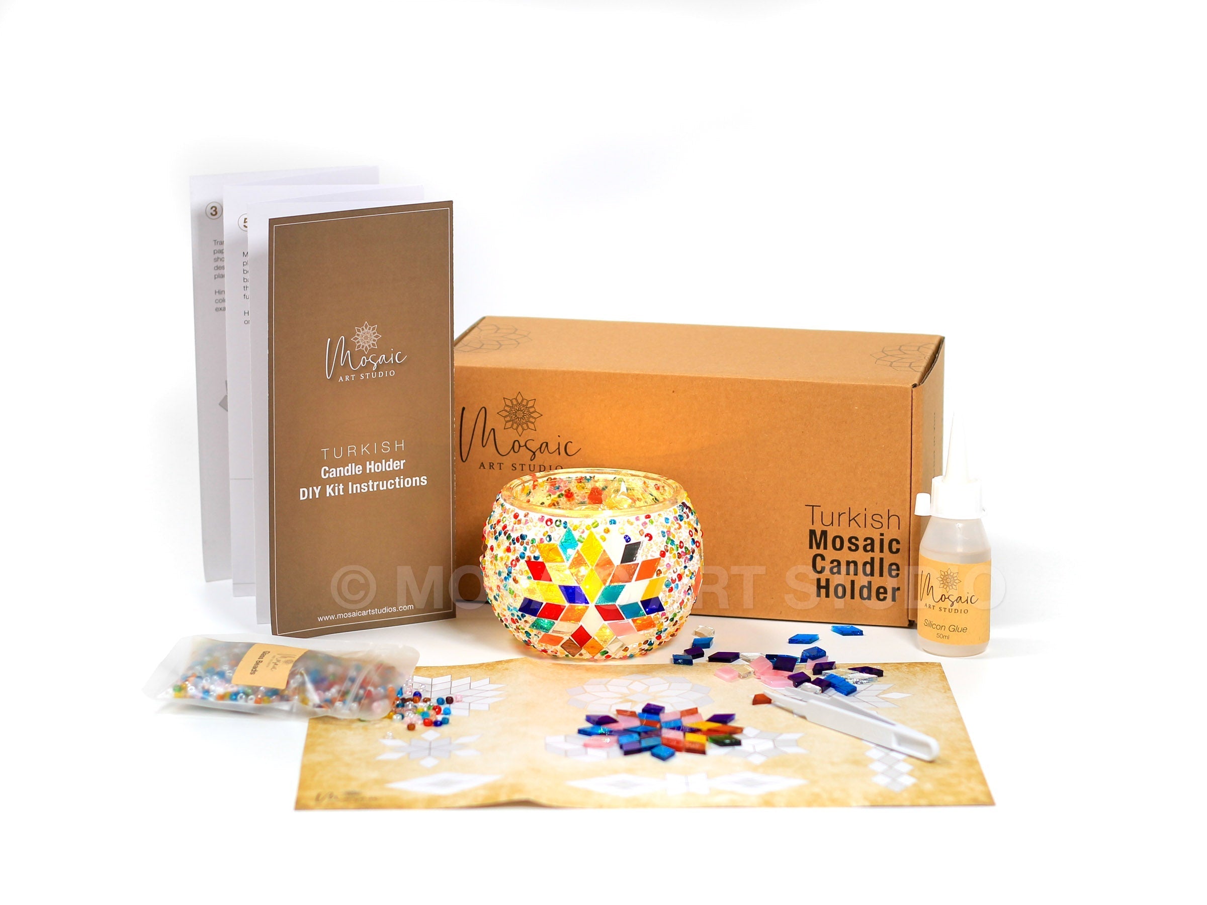 Mosaic Candle Holder DIY Home Kit 