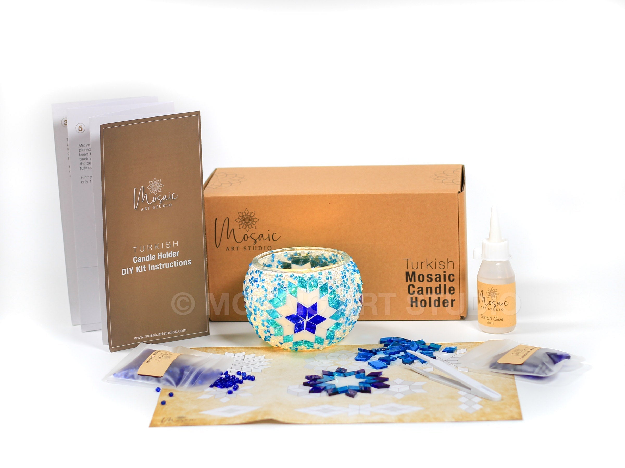 Mosaic Candle Holder DIY Home Kit 
