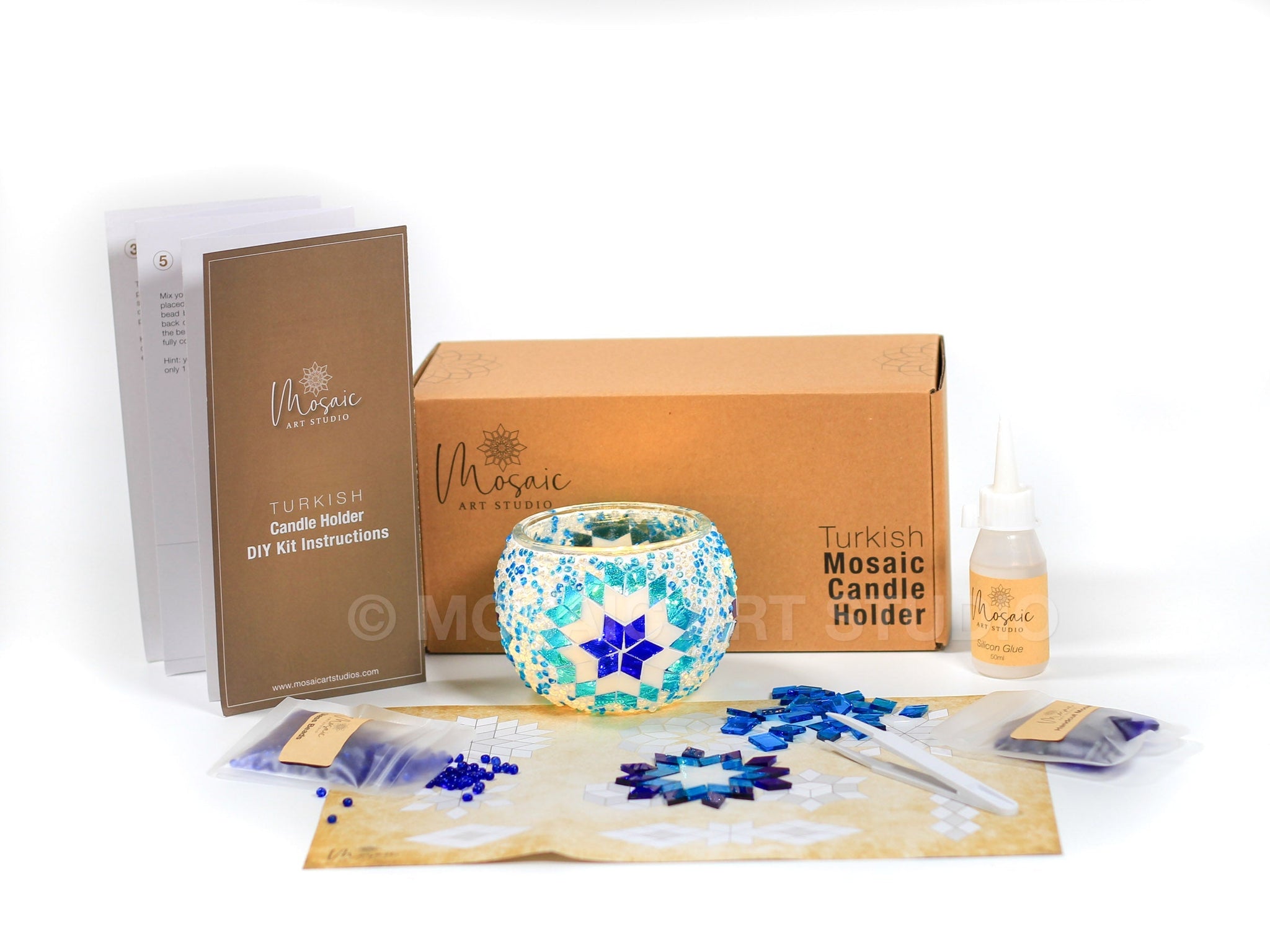 Mosaic Candle Holder DIY Home Kit 
